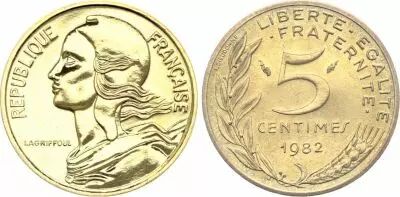 France 5 Centimes Marianne - 1982 - Frappe BU