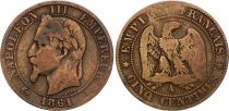 France 5 Centimes Napoleon III - Laurel Head - 1861A Paris