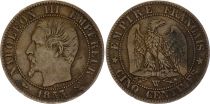 France 5 Centimes Napoléon III - Nude Head 1853 W Lille