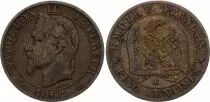 France 5 Centimes Napol&eacute;on III - T&ecirc;te laur&eacute;e - 1861BB Strasbourg