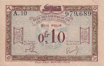 France 5 Centimes Regie des chemins de Fer - 1923 - Serial A.10 - XF - R.2
