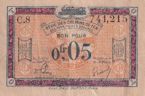 France 5 Centimes Regie des chemins de Fer - 1923 - Serial C.8 - F to VF - R.1
