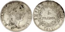 France 5 Francs  - Napoléon I tête laurée - 1811 A (Paris)