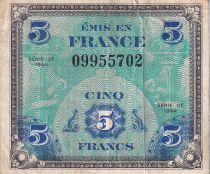 France 5 Francs - Allied Military Currency - 1944 - Without Serial - P.115