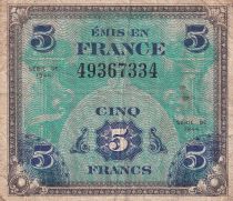 France 5 Francs - Allied Military Currency - 1944 - Without serial - VF.17.01