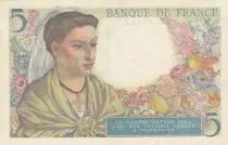 France 5 Francs - Berger - 02-06-1943 - S&eacute;rie W.5