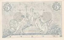 France 5 Francs - Black - 16-05-1873 - Serial V.2579