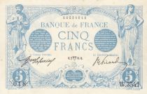 France 5 Francs - Blue - 02-04-1914 - Serial W.3541 - P.70
