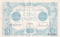 France 5 Francs - Blue - 11-02-1916 - Serial B.10284 - P.70