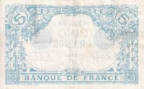 France 5 Francs - Blue - 22-08-1912 - Serial S.830 - VF to XF - P.70