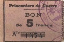 France 5 Francs - Bon des Prisonniers de Guerre - PTTB