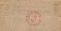 France 5 Francs - Caisse d\'&eacute;pargne de Chauny - 07-12-1915 - S&eacute;rie X