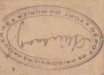 France 5 Francs - Cantine - D&eacute;p&ocirc;t de prisonniers de guerre Fort du Murier