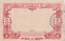 France 5 Francs - Chambre de Commerce - Cambrai  - 15-09-1914 - 4&egrave;me S&eacute;rie