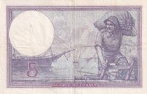 France 5 Francs - Helmeted woman  - 11-01-1918 - Serial T.343 - P.72