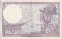 France 5 Francs - Helmeted woman - 25-07-1924 - Serial D.19021 - P.72