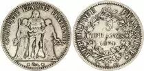 France 5 Francs - Hercule - IIIeme R&eacute;publique - 1874 A Paris