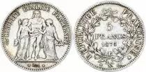 France 5 Francs - Hercule - IIIeme R&eacute;publique - 1875 A Paris - Argent