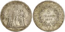 France 5 Francs - Hercule - IIIeme République - 1877 A Paris