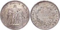 France 5 Francs - Hercules - Third Republic - 1875 A Paris - Silver