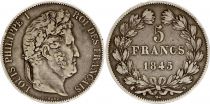 France 5 Francs - Louis-Philippe 1er - 1845 W Lille