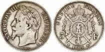 France 5 Francs - Napoléon III - Laurelled Head - A Paris - 1868