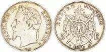 France 5 Francs - Napoléon III - Laurelled Head - Strasbourg - 1870