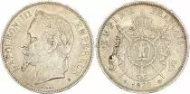 France 5 Francs - Napoléon III - Laurelled Head - Strasbourg - 1870