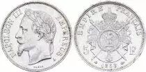 France 5 Francs - Napol&eacute;on III - T&ecirc;te laur&eacute;e - 1868 A Paris - Argent