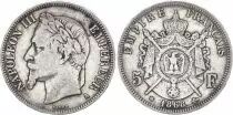 France 5 Francs - Napoléon III - Tête Laurée - 1868 A Paris - Argent