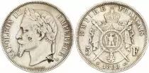 France 5 Francs - Napoléon III - Tête Laurée - 1868 BB