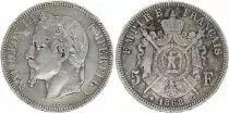 France 5 Francs - Napol&eacute;on III - T&ecirc;te laur&eacute;e - A Paris - 1868
