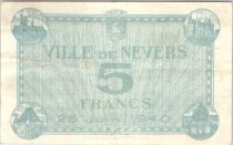 France 5 Francs , Nevers Bon de Ville, émis - 1940