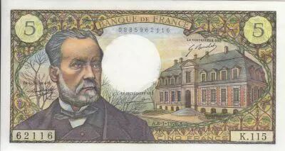 France 5 Francs - Pasteur - 08-01-1970 - S�rie K.115