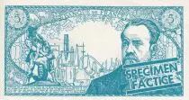 France 5 Francs - Pasteur - Spécimen factice - Fantaisie