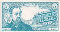 France 5 Francs - Pasteur - Spécimen factice - Fantasy