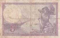 France 5 Francs - Purple - 01-06-1933 - Serial J.55743 - P.79