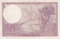 France 5 Francs - Purple - 05-10-1939  - Serial E.63776 - P.79