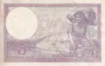 France 5 Francs - Purple - 11-05-1933 - Serial N.54957 - P.79