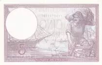 France 5 Francs - Purple - 14-09-1933  - Serial Z.57949 - last issuing date
