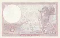 France 5 Francs - Purple - 14-09-1939  - Serial Z.62376