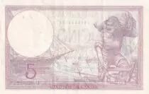 France 5 Francs - Purple - 21-09-1939  - Serial P.62882 - P.79
