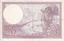 France 5 Francs - Purple - 21-09-1939 - Serial F.62693 - P.79