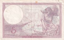 France 5 Francs - Purple - 28-09-1939  - Serial O.63620-779 - P.79