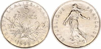 France 5 Francs - Semeuse - 1995