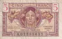 France 5 Francs - T&ecirc;te de femme - 1947 - VF.29.01