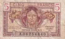 France 5 Francs - T&ecirc;te de femme - 1947 - VF.29.01
