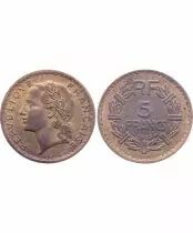 France 5 Francs - Type Lavrillier - France 1939