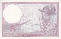France 5 Francs - Violet - 13-07-1939 - Série S.58087 - F.04.01