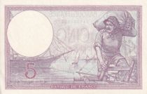 France 5 Francs - Violet - 1933 -  Série S.56274 - SPL - F.03.17